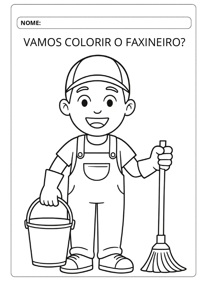 Desenhos para Colorir Dia do Trabalho Educacao Infantil para imprimir e colorir - imagem 4